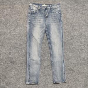 Stitches & Rivets Jeans Mens 30x30 Light Wash Slim Straight Stretch Denim Pants